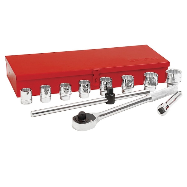 3/4" Drive Hand Socket Set, SAE, 12 pcs